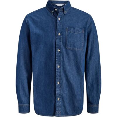 Jeanshemd mit langen Ärmeln Jack & Jones Brook Oxford Bleu L Homme Jeanshemd mit langen Ärmeln Jack & Jones Brook Oxford Bleu L Homme