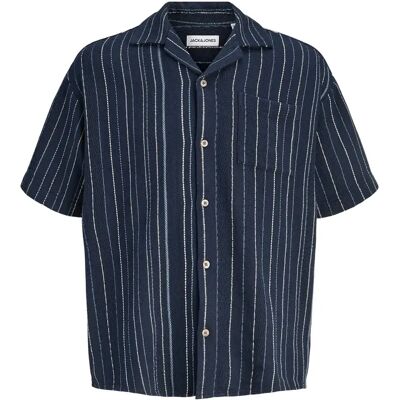 Kurzarmhemd Jack & Jones Bradley Bleu L Homme Kurzarmhemd Jack & Jones Bradley Bleu L Homme