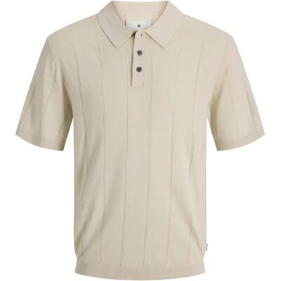 Polo aus strukturierter Wolle Jack & Jones Blawilliam Beige M Homme Polo aus strukturierter Wolle Jack & Jones Blawilliam Beige M Homme