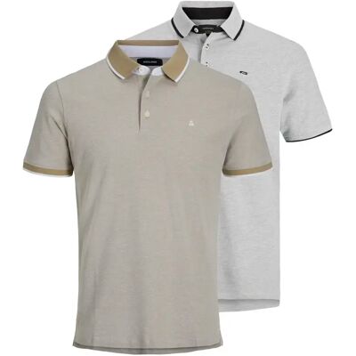 Polo-Shirt Jack & Jones Paulos (x2) Beige S Homme Polo-Shirt Jack & Jones Paulos (x2) Beige S Homme