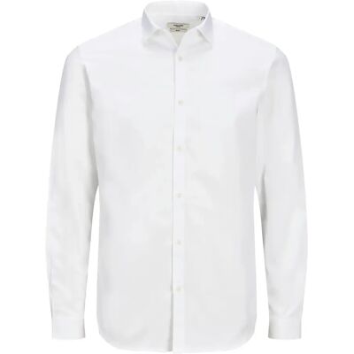 Langarmshirt in Übergröße Jack & Jones Cardiff Blanc 5XL Homme Langarmshirt in Übergröße Jack & Jones Cardiff Blanc 5XL Homme