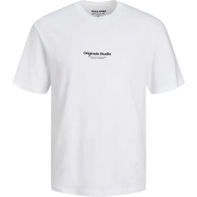T-Shirt mit Rundhalsausschnitt Jack & Jones Vesterbro Blanc S Homme T-Shirt mit Rundhalsausschnitt Jack & Jones Vesterbro Blanc S Homme