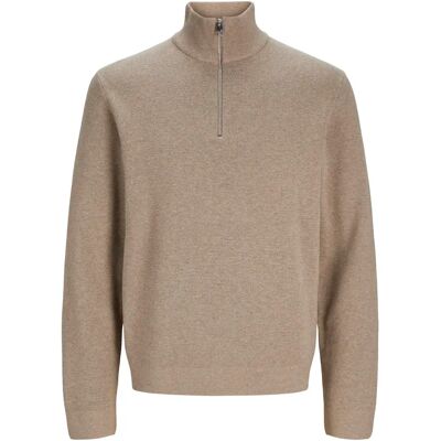 Halb-Zip-Pullover Jack & Jones Milano Stitch Beige S Homme Halb-Zip-Pullover Jack & Jones Milano Stitch Beige S Homme