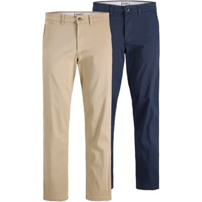 Chinohose Jack & Jones Kane Dave (x2) Beige 33x32 Homme Chinohose Jack & Jones Kane Dave (x2) Beige 33x32 Homme