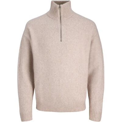 Pullover mit Reißverschlusskragen Jack & Jones Soho SN Beige 3XL Homme Pullover mit Reißverschlusskragen Jack & Jones Soho SN Beige 3XL Homme