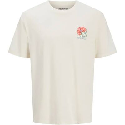 T-Shirt Jack & Jones Floral Pls Blanc 8XL Homme T-Shirt Jack & Jones Floral Pls Blanc 8XL Homme