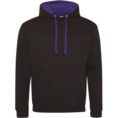 Hoodie Just Hoods Varsity Noir XS Mixte Hoodie Just Hoods Varsity Noir XS Mixte