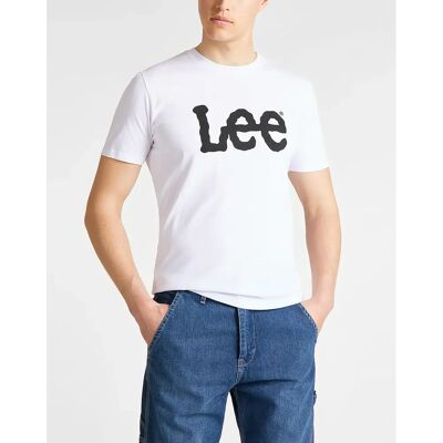 T-shirt Lee Wobbly Logo Blanc S Homme T-shirt Lee Wobbly Logo Blanc S Homme