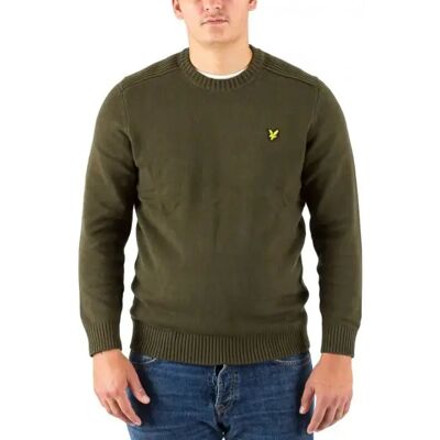 Pullover mit Rundhalsausschnitt und Detail Lyle & Scott Vert S Homme Pullover mit Rundhalsausschnitt und Detail Lyle & Scott Vert S Homme