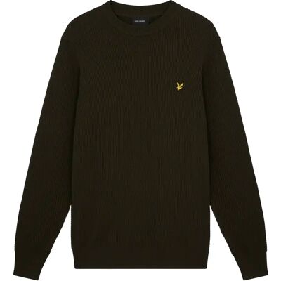 Pullover mit Rundhalsausschnitt aus karierter Maschenware Lyle & Scott Vert 2XL Homme Pullover mit Rundhalsausschnitt aus karierter Maschenware Lyle & Scott Vert 2XL Homme