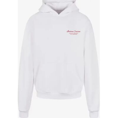 Oversized Hoodie Merchcode Al Dente Per Favore Blanc XL Homme Oversized Hoodie Merchcode Al Dente Per Favore Blanc XL Homme