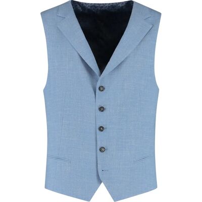 Anzugweste Michael Kors Linen Blend Bleu 48 Homme Anzugweste Michael Kors Linen Blend Bleu 48 Homme