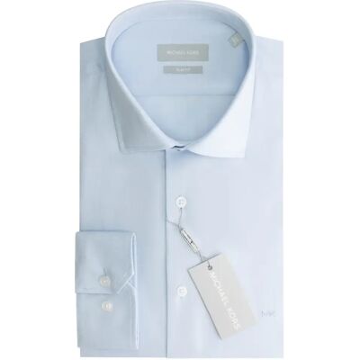 Slim-Fit-Hemd Michael Kors Fine Haringbone Bleu 40 Homme Slim-Fit-Hemd Michael Kors Fine Haringbone Bleu 40 Homme