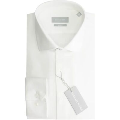 Hemd Michael Kors Fine Herringbone Modern Blanc 42 Homme Hemd Michael Kors Fine Herringbone Modern Blanc 42 Homme