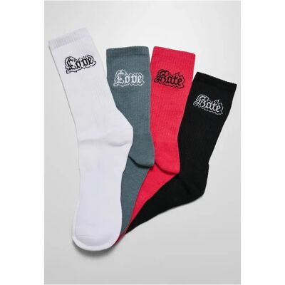 Paar Socken Mister Tee Love Hate (x4) Multicolore 47/50 Homme Paar Socken Mister Tee Love Hate (x4) Multicolore 47/50 Homme