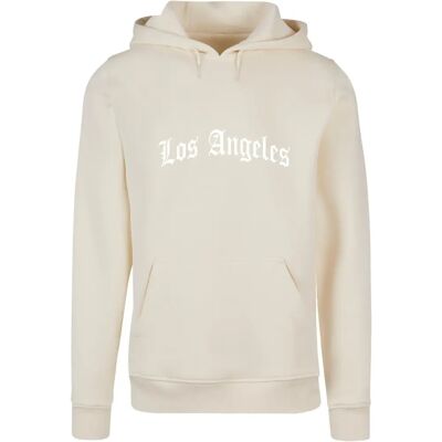 Hoodie Mister Tee Los Angeles Wording Blanc S Homme Hoodie Mister Tee Los Angeles Wording Blanc S Homme