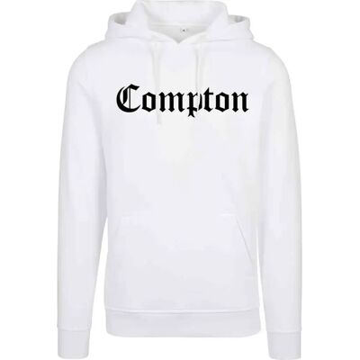 Hoodie Mister Tee Compton GT Blanc 5XL Homme Hoodie Mister Tee Compton GT Blanc 5XL Homme