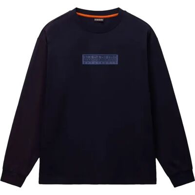 Baumwoll-Sweatshirt Napapijri Box Logo Bleu L Homme Baumwoll-Sweatshirt Napapijri Box Logo Bleu L Homme