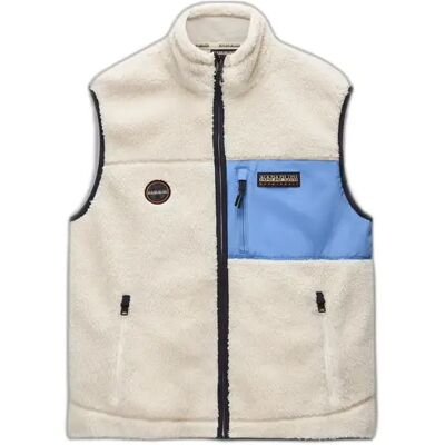 Ärmelloses Fleece Napapijri Yupik V Blanc M Homme Ärmelloses Fleece Napapijri Yupik V Blanc M Homme