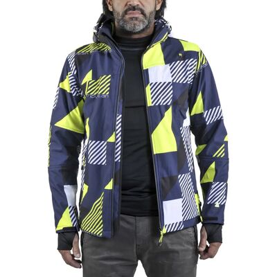 Bedruckte Softshell-Jacke Peak Mountain Cover Bleu M Homme Bedruckte Softshell-Jacke Peak Mountain Cover Bleu M Homme