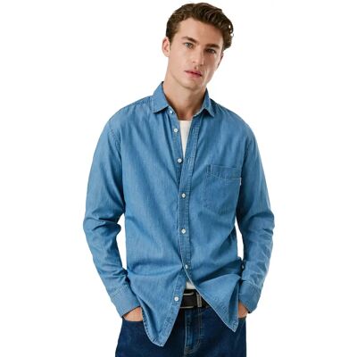 Hemd Pepe Jeans Bleu S Homme Hemd Pepe Jeans Bleu S Homme