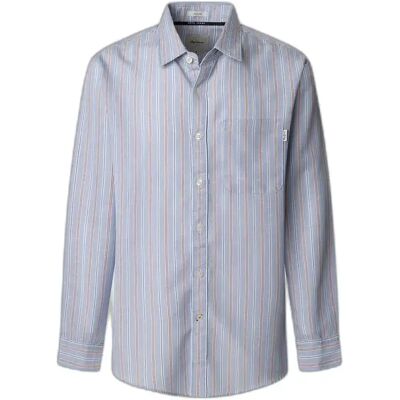 Hemd Pepe Jeans Alphonso Bleu L Homme Hemd Pepe Jeans Alphonso Bleu L Homme