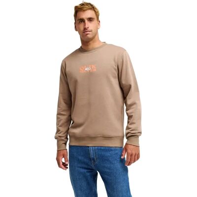 Pullover Quiksilver True crew Marron L Homme Pullover Quiksilver True crew Marron L Homme