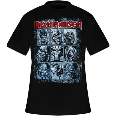 HeyRusty Eiserne Jungfrau Nine Eddies Schwarzes T-Shirt - Heavy Metal HeyRusty Eiserne Jungfrau Nine Eddies Schwarzes T-Shirt - Heavy Metal