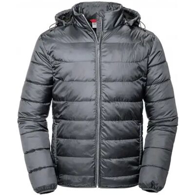Daunenjacke mit Kapuze Russell Athletic Nano Gris L Homme Daunenjacke mit Kapuze Russell Athletic Nano Gris L Homme
