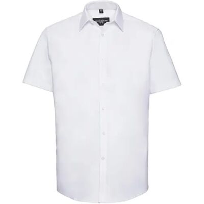 Kurzarmhemd Russell Athletic Herringbone Blanc 4XL Homme Kurzarmhemd Russell Athletic Herringbone Blanc 4XL Homme