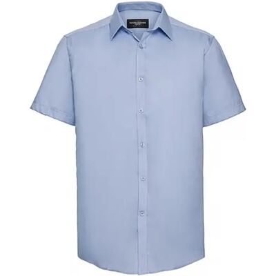 Kurzarmhemd Russell Athletic Herringbone Bleu 3XL Homme Kurzarmhemd Russell Athletic Herringbone Bleu 3XL Homme