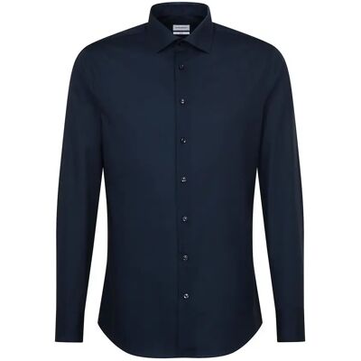 Langarmshirt Seidensticker Slim Fit Business Kent Bleu 44 Homme Langarmshirt Seidensticker Slim Fit Business Kent Bleu 44 Homme