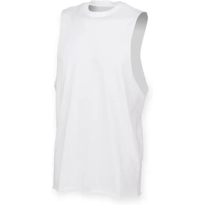Ärmelloses Top mit tiefem Ausschnitt SF Clothing Blanc XS Homme Ärmelloses Top mit tiefem Ausschnitt SF Clothing Blanc XS Homme