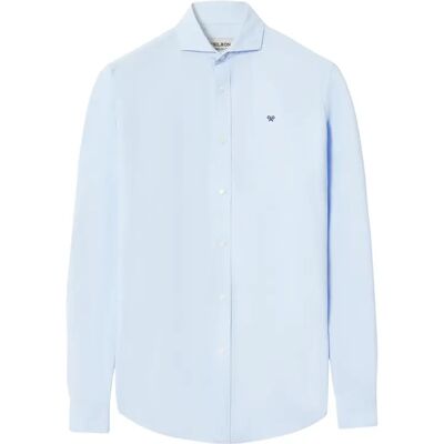 Langarmhemd aus Oxford-Stoff mit Cutaway-Kragen Silbon Bleu S Homme Langarmhemd aus Oxford-Stoff mit Cutaway-Kragen Silbon Bleu S Homme