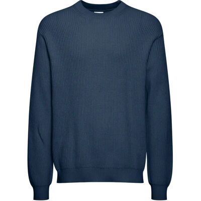 Pullover Solid Gia Bleu L Homme Pullover Solid Gia Bleu L Homme