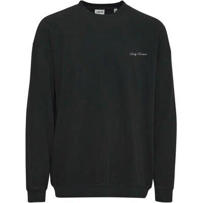 SOLID SDMILL Herren Schwarzer Rundhals Pullover - Pullover SOLID SDMILL Herren Schwarzer Rundhals Pullover - Pullover