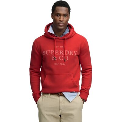 Hoodie Superdry 1954 Company Rouge S Homme Hoodie Superdry 1954 Company Rouge S Homme