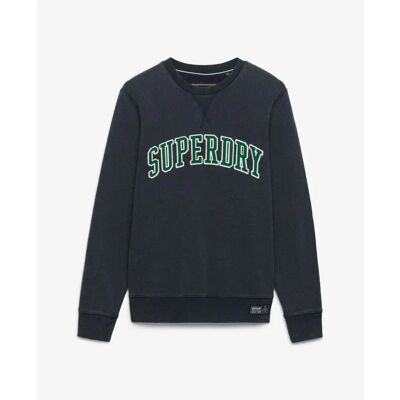 Pullover Superdry Athletic Applique Bleu S Homme Pullover Superdry Athletic Applique Bleu S Homme