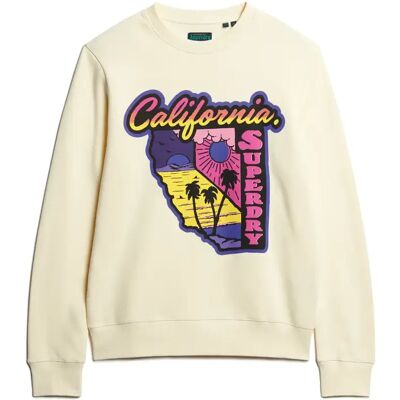 Weites Sweatshirt in Neonfarben Superdry Travel Blanc XL Homme Weites Sweatshirt in Neonfarben Superdry Travel Blanc XL Homme