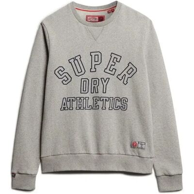 Druck-Sweatshirt Superdry Athletic Gris L Homme Druck-Sweatshirt Superdry Athletic Gris L Homme
