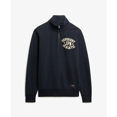 Sweatshirt mit Reißverschluss Superdry Athletic Bleu 2XL Homme Sweatshirt mit Reißverschluss Superdry Athletic Bleu 2XL Homme