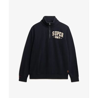 Pullover mit Reißverschlusskragen Superdry Vintage Athletic Bleu L Homme Pullover mit Reißverschlusskragen Superdry Vintage Athletic Bleu L Homme