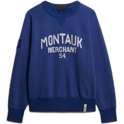 Pullover Superdry Merchant Vintage Appliq Bleu XL Homme Pullover Superdry Merchant Vintage Appliq Bleu XL Homme