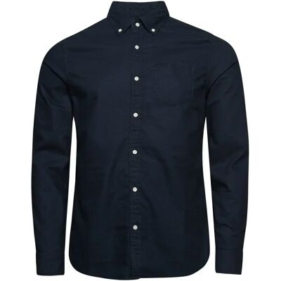Langarmshirt aus Bio-Baumwolle Superdry Oxford Bleu 2XL Homme Langarmshirt aus Bio-Baumwolle Superdry Oxford Bleu 2XL Homme