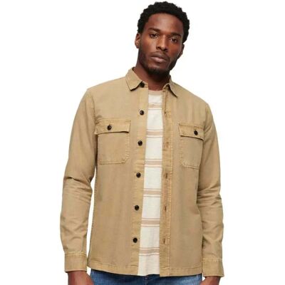 Militärisches Hemd langarm Superdry Marron 2XL Homme Militärisches Hemd langarm Superdry Marron 2XL Homme