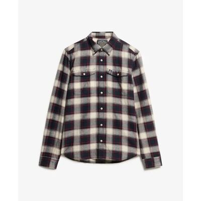 Kariertes Hemd mit langen Ärmeln Superdry The Merchant Store Bleu XL Homme Kariertes Hemd mit langen Ärmeln Superdry The Merchant Store Bleu XL Homme