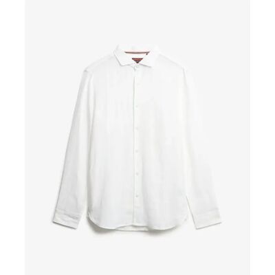 Langarmhemd aus Leinen Superdry Vacation Blanc 2XL Homme Langarmhemd aus Leinen Superdry Vacation Blanc 2XL Homme