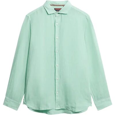 Leinenhemd für den Urlaub mit langen Ärmeln Superdry Vert 3XL Homme Leinenhemd für den Urlaub mit langen Ärmeln Superdry Vert 3XL Homme