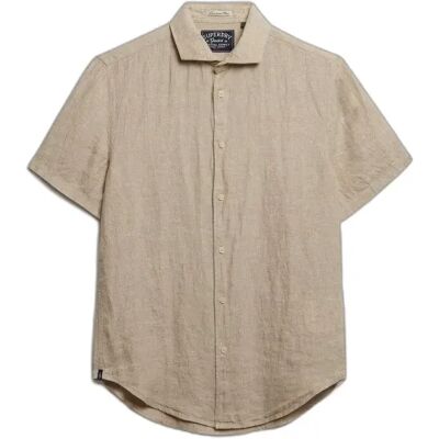 Leinenhemd Superdry Riviera Beige 2XL Homme Leinenhemd Superdry Riviera Beige 2XL Homme