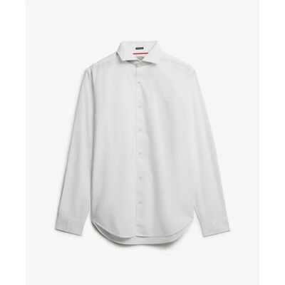 Langarmshirt Superdry Cut Away Poplin Blanc M Homme Langarmshirt Superdry Cut Away Poplin Blanc M Homme